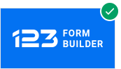 123formbuilder logo blue background