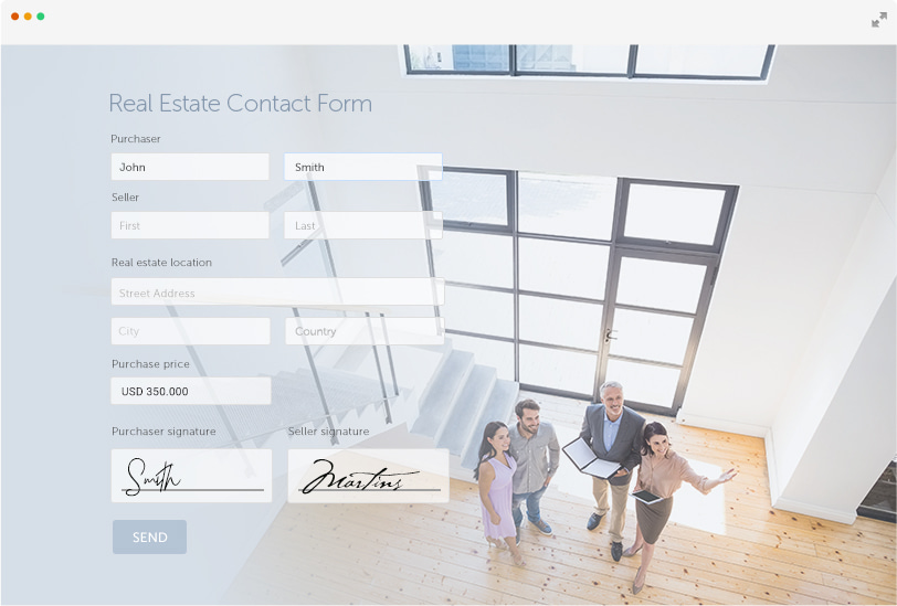 real estate contact form