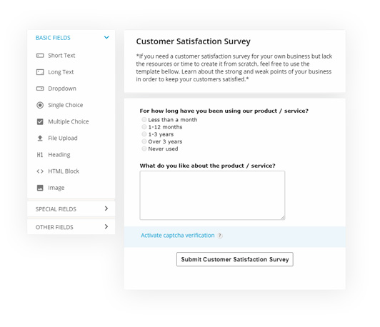 123formbuilder features