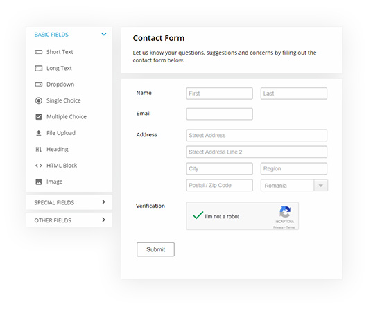 simple web form builder